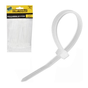 ABRACADEIRA DE NYLON PC.100UN 3,6X100MM - BRANCO -  STARTOOLS