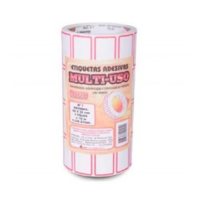 ETIQUETA ADESIVA MULTI-USO *FITACREL N°07 50X30MM PC.4UN BORDA VERM.(1.320ETIQS)