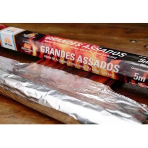 ROLO PAPEL ALUMINIO GRANDE ASSADOS 60CMX5M WYDAR60X5.0-12