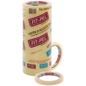 0005 -20 ROLOS -  FITA ADESIVA 12MMX65M CR FIT PEL PCT  20 RLS  (FP) PP