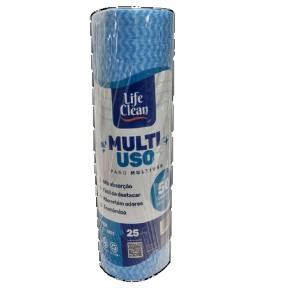 PANO MULTIUSO TIPO PERFEX AZUL 28CMX25M - LIFE CLEAN