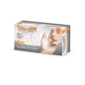 LUVA DE VINIL COM PO TAM. G CX C/100UN - TALGE