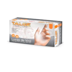 LUVA DE VINIL SEM PO TAM. GG CX. C/100UN - TALGE