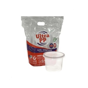 POTE REDONDO C/TP 250ML ULTRA TR PP PC.C/25CJ MICROONDAS