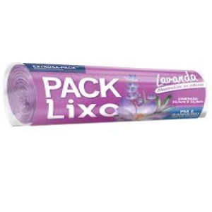 SACO DE LIXO 34X38 C/40UN PACK LIXO 7L LAVANDA BANHEIRO E PIA